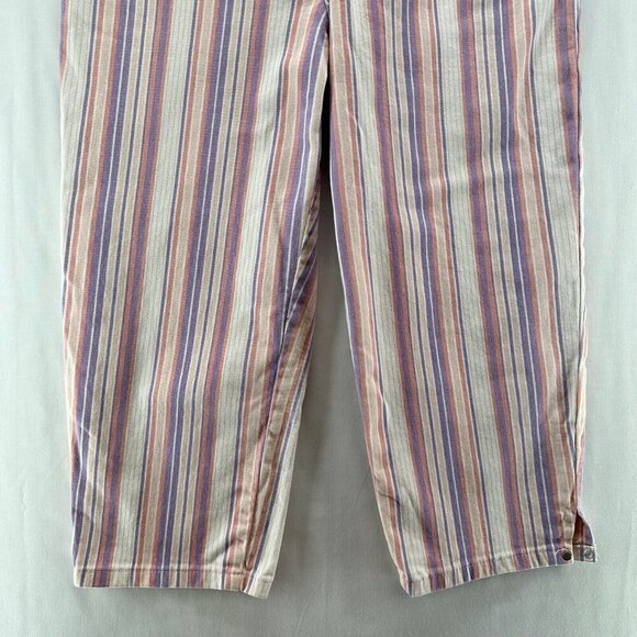 Gloria Vanderbilt Capri Pants Womens Sz 6 Flex Stretch Vertical Striped Pink - Picture 4 of 11